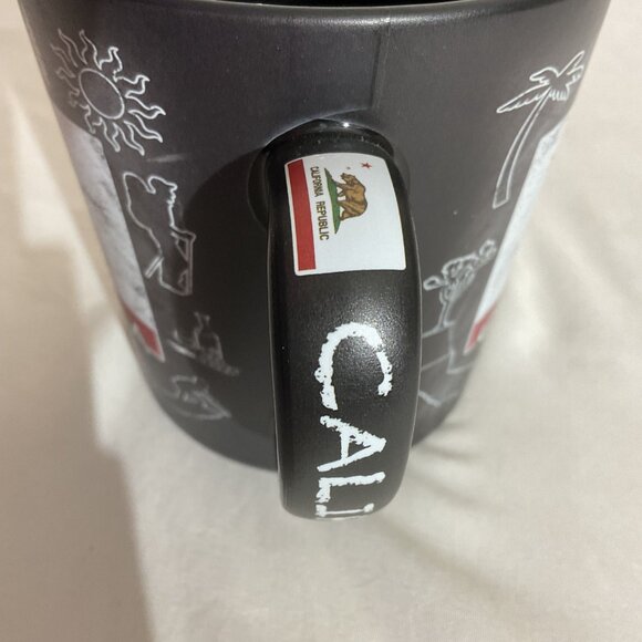 California Republic Ceramic Mug With Bear & Iconic California Symbols Desg 16 OZ - Picture 2 of 5